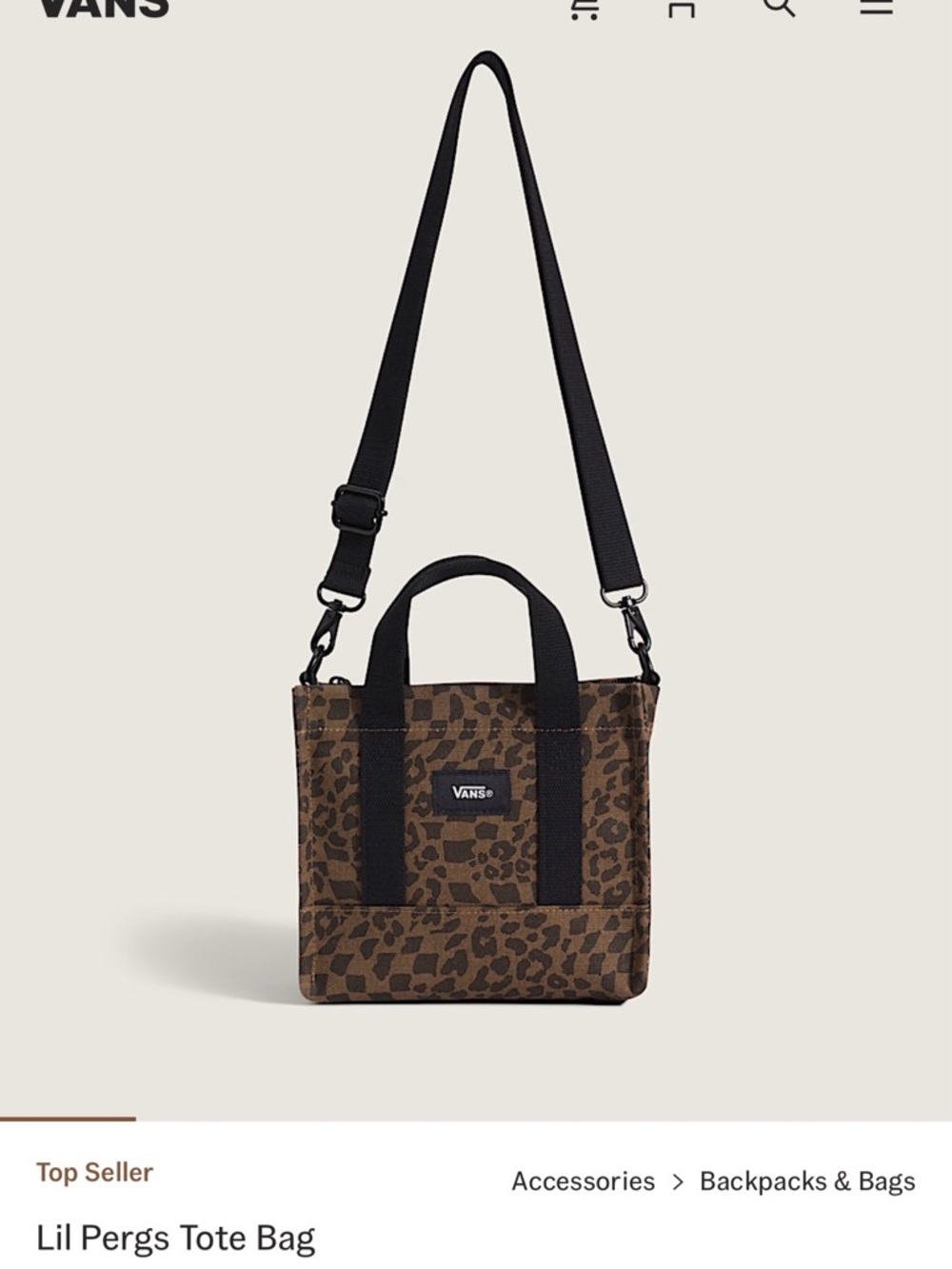 Vans Lil Pergs Leopard Tote - Picture 3 of 3